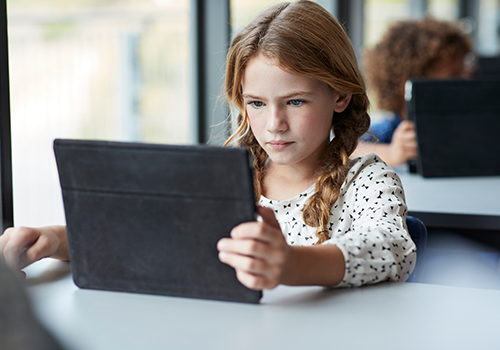 child using tablet